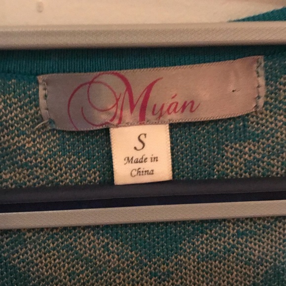 Turquoise sweater dress with snowflake design - Picture 4 of 4